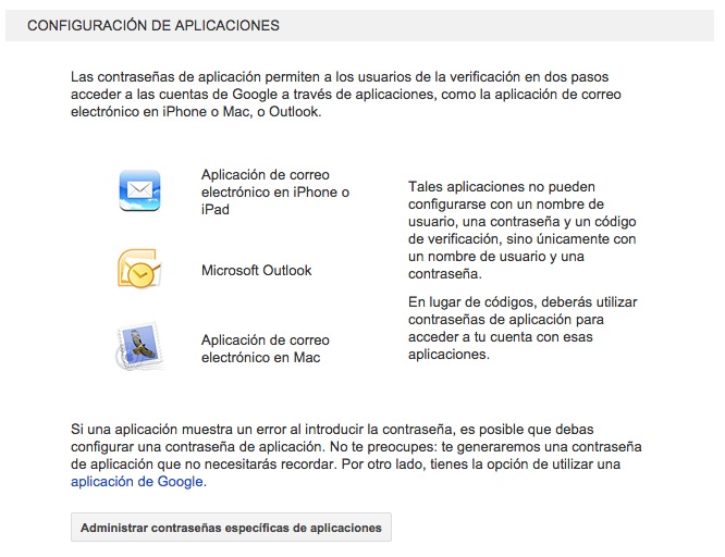 Contraseña adicional en dos pasos
